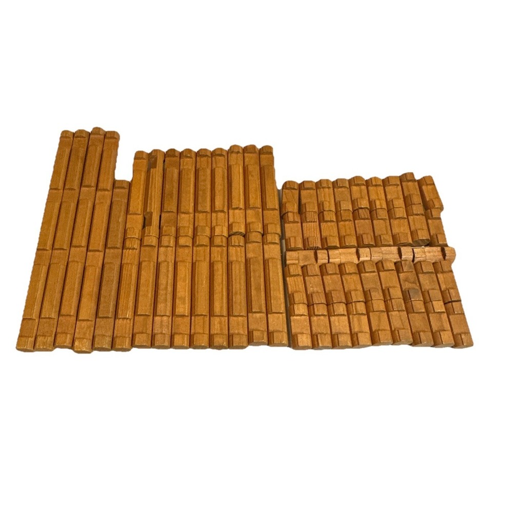 Vintage 66 Lincoln logs. Flat style logs. Clean